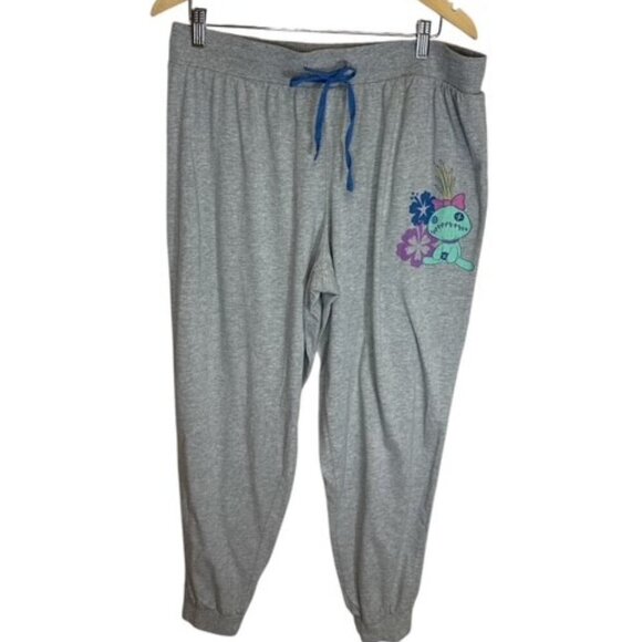 Disney Womens Blue Lilo & Stitch Joggers Sleep Pants Pajama Bottoms XL 16/18 - Picture 1 of 9